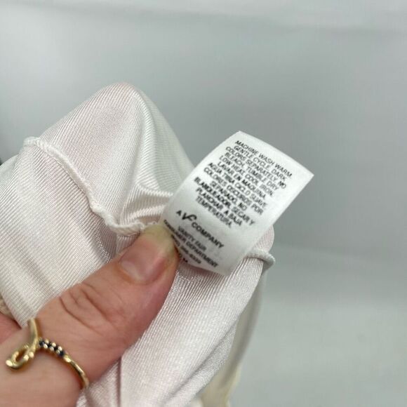 Vanity Fair Womens Half Slip Skirt Lingerie Slit Lace Trim Nylon Cream Large - Picture 5 of 9